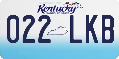KY license plate 022LKB
