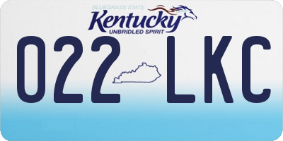 KY license plate 022LKC
