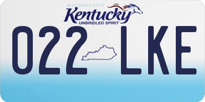 KY license plate 022LKE