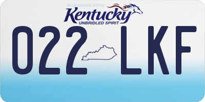 KY license plate 022LKF