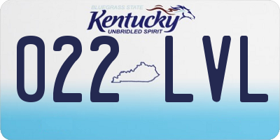 KY license plate 022LVL