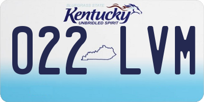 KY license plate 022LVM