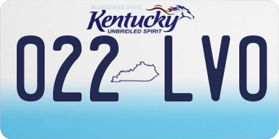 KY license plate 022LVO