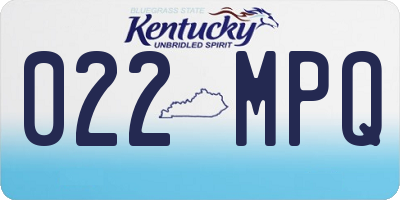 KY license plate 022MPQ