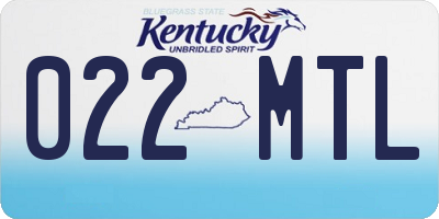 KY license plate 022MTL