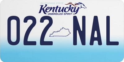 KY license plate 022NAL