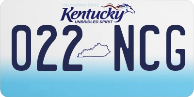 KY license plate 022NCG