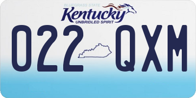 KY license plate 022QXM