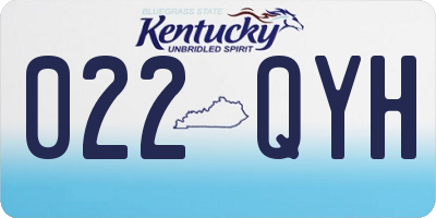 KY license plate 022QYH