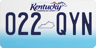 KY license plate 022QYN