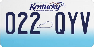 KY license plate 022QYV