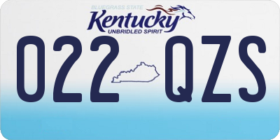 KY license plate 022QZS