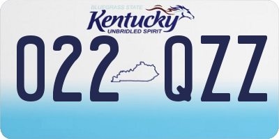 KY license plate 022QZZ
