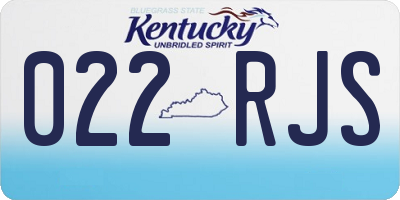 KY license plate 022RJS