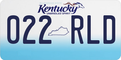 KY license plate 022RLD
