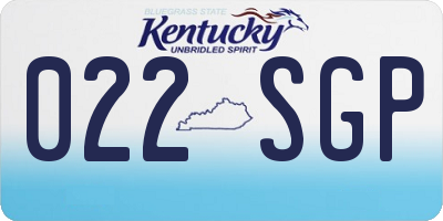 KY license plate 022SGP