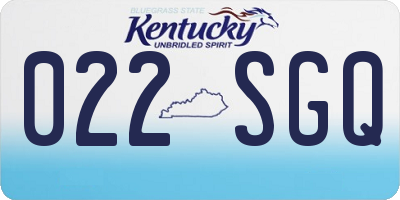 KY license plate 022SGQ