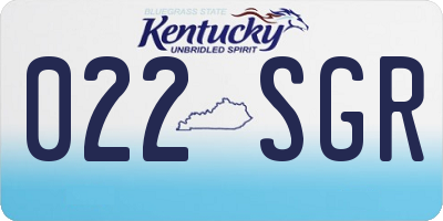 KY license plate 022SGR