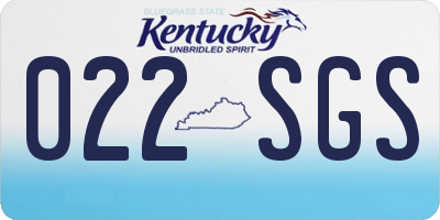 KY license plate 022SGS