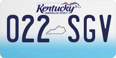 KY license plate 022SGV