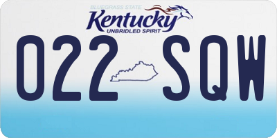 KY license plate 022SQW