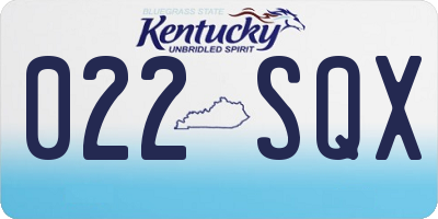 KY license plate 022SQX