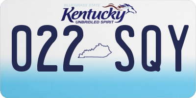 KY license plate 022SQY
