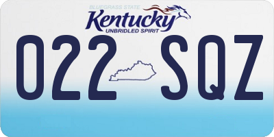 KY license plate 022SQZ