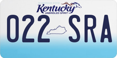 KY license plate 022SRA
