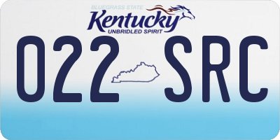 KY license plate 022SRC