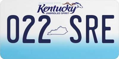 KY license plate 022SRE