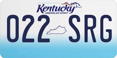 KY license plate 022SRG