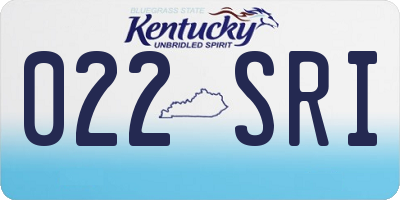 KY license plate 022SRI