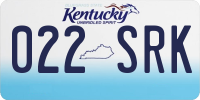 KY license plate 022SRK