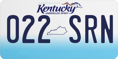 KY license plate 022SRN