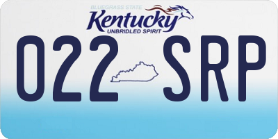 KY license plate 022SRP