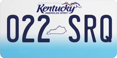 KY license plate 022SRQ