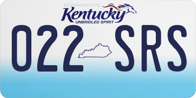 KY license plate 022SRS