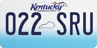 KY license plate 022SRU