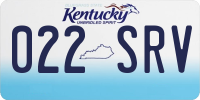 KY license plate 022SRV