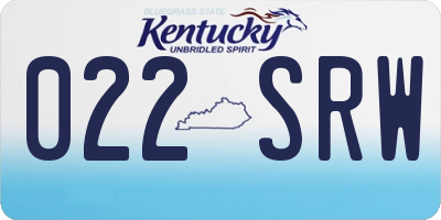 KY license plate 022SRW