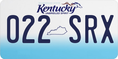KY license plate 022SRX