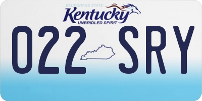 KY license plate 022SRY