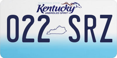 KY license plate 022SRZ