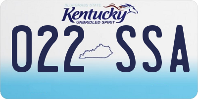 KY license plate 022SSA