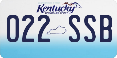 KY license plate 022SSB