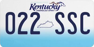 KY license plate 022SSC
