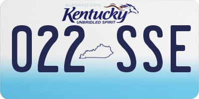KY license plate 022SSE