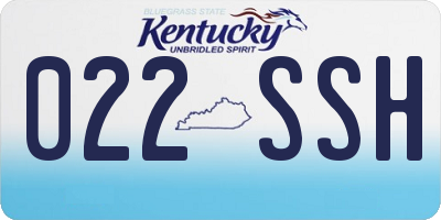 KY license plate 022SSH