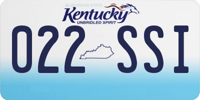 KY license plate 022SSI